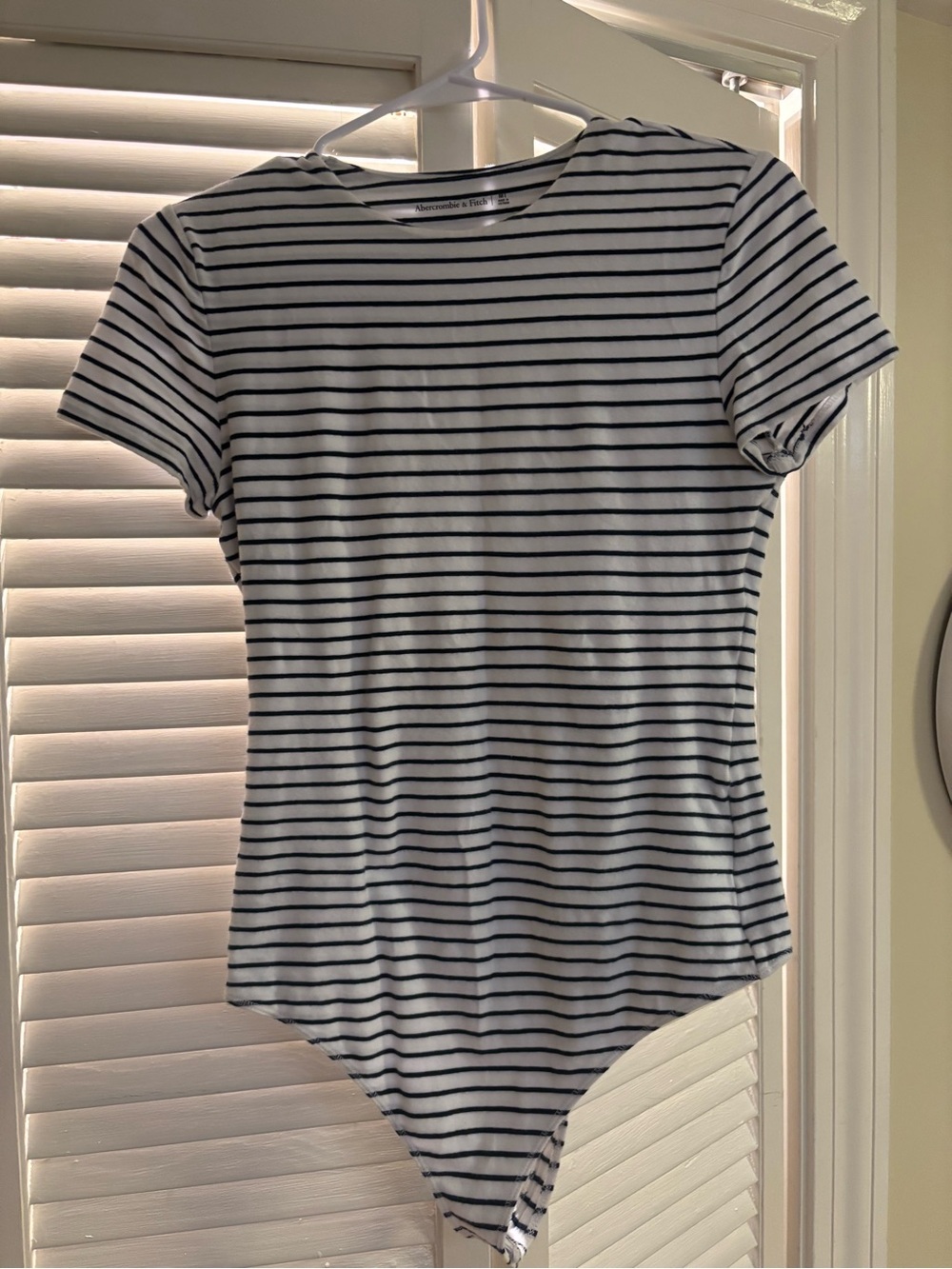 Abercrombie & Fitch Striped Short-Sleeve Bodysuit